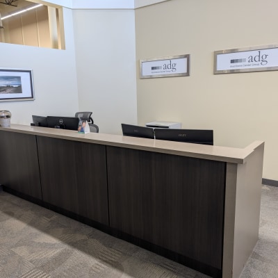 Reception area at Assiniboine Dental Group