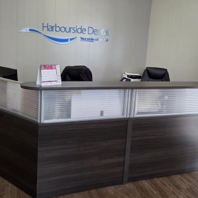 Reception area at Harbourside Dental
