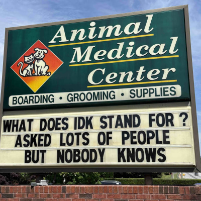 Animal Medical Center of Cumming Funny Sign