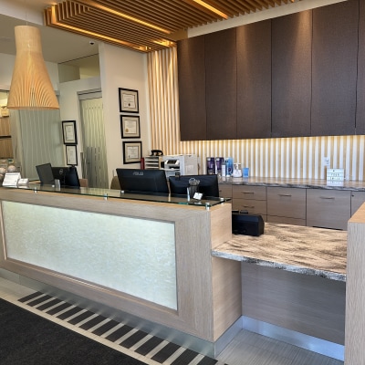 Reception area at Hollick-Kenyon Dental