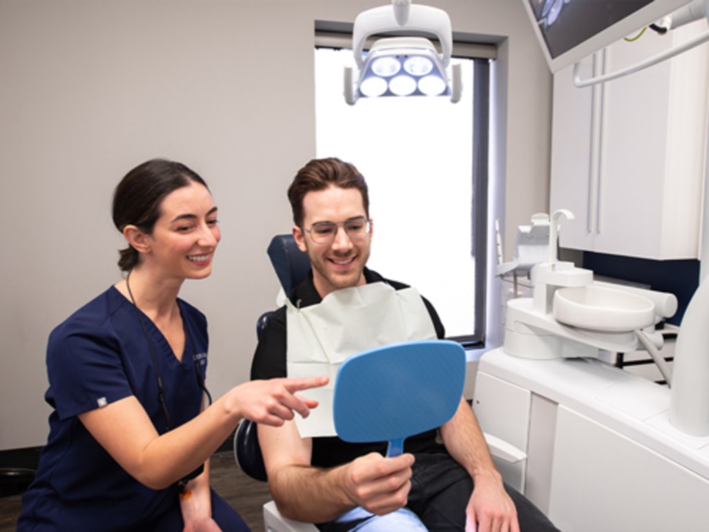 A patient at Westmount Dental Centre