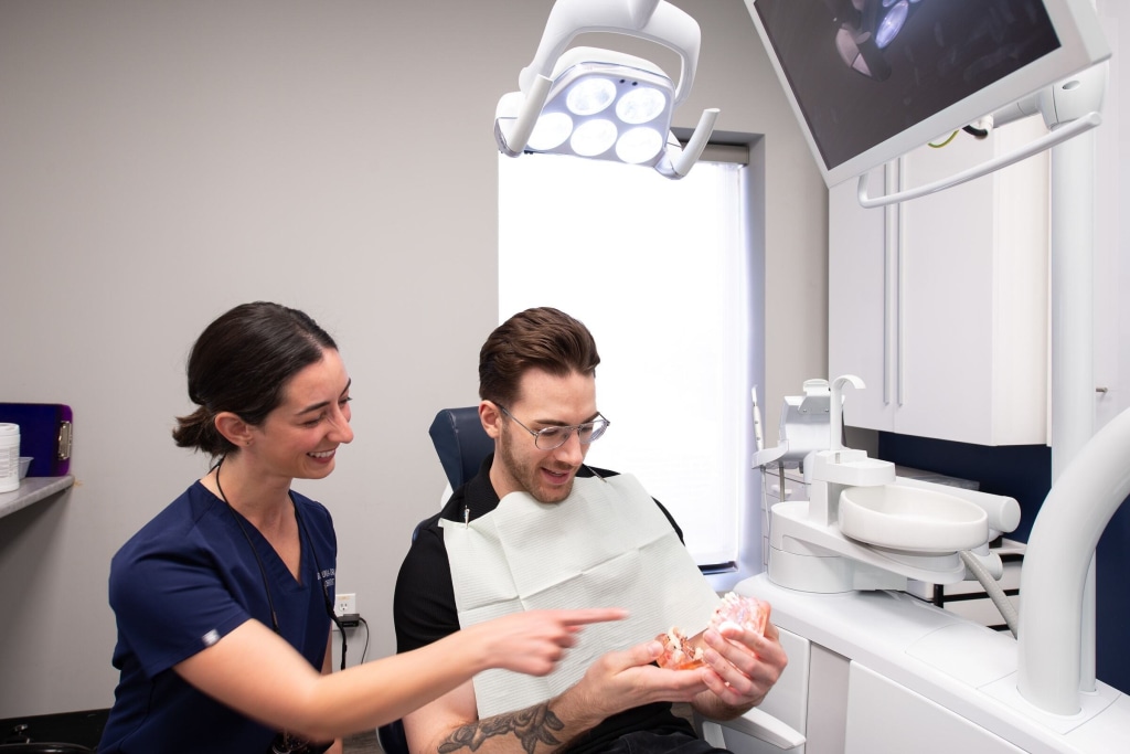 A patient at Westmount Dental Centre