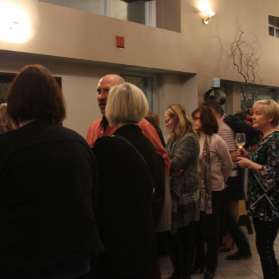 Guests Enjoying the Silent Auction