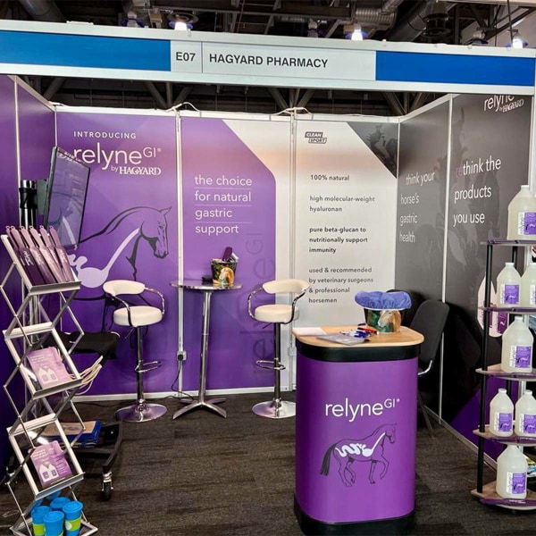relyne Hagyard booth, British Equine Veterinary Association 2022