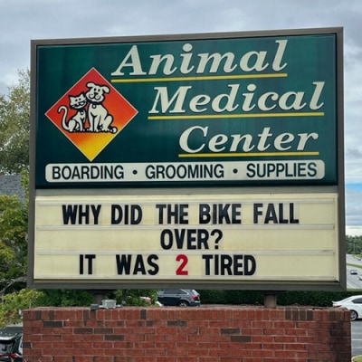 Animal Medical Center of Cumming Funny Sign