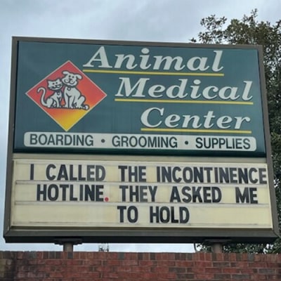 Animal Medical Center of Cumming Funny Sign