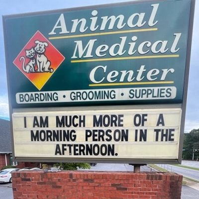 Animal Medical Center of Cumming Funny Sign